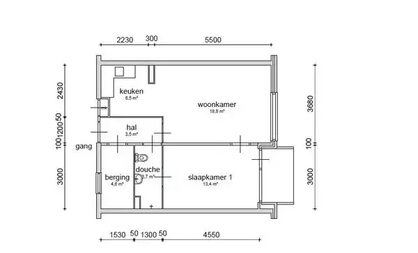 50m2 apartment to rent for 529€/month in Gerbrandylaan 76, Middelburg